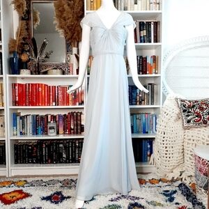 AM SALE French Light Blue Maxi Dress